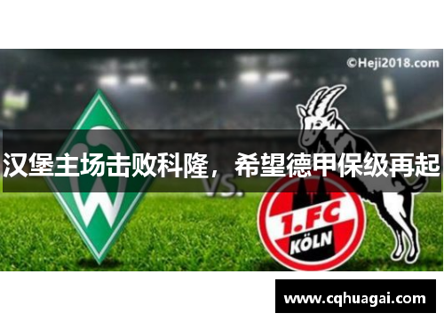 汉堡主场击败科隆，希望德甲保级再起